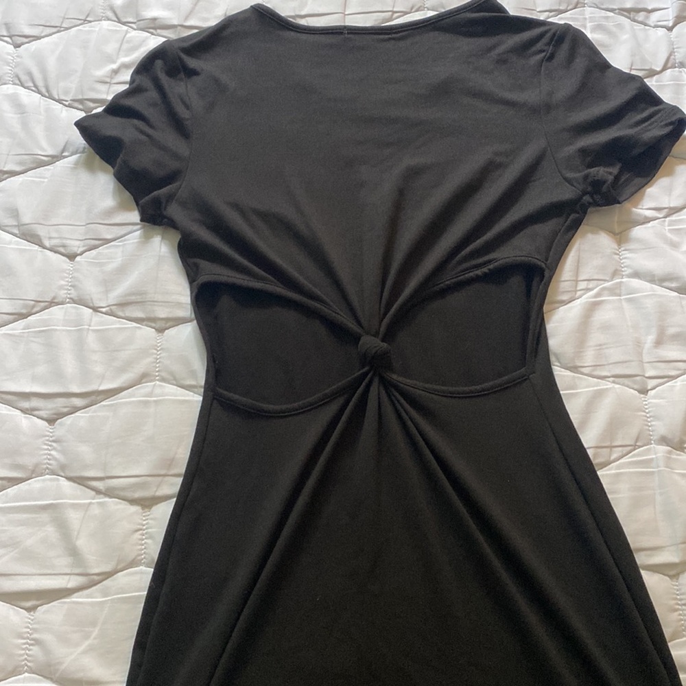 Long Sexy Black Ankle Dress With Open Back